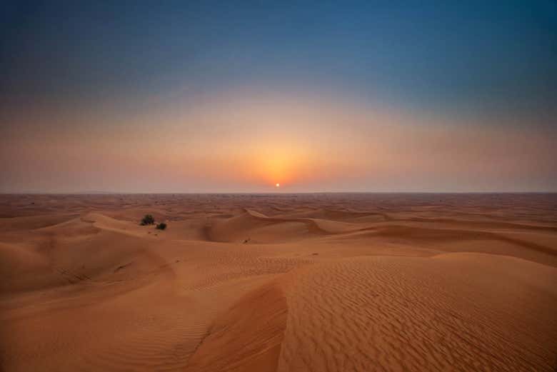 Tramonto nel deserto