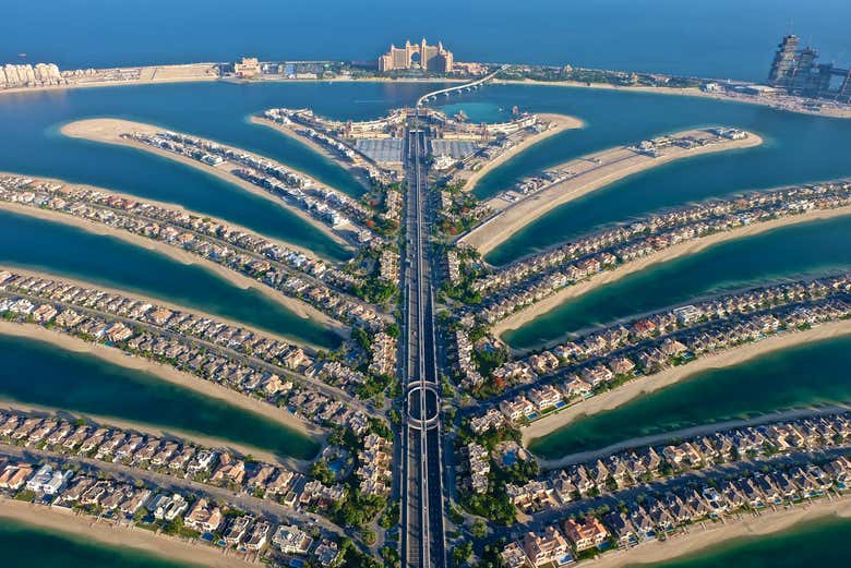 Vista della Palm Jumeirah dal The View at The Palm
