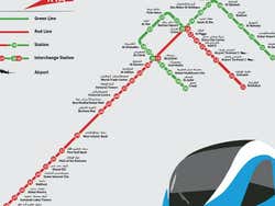 Mappa della metro di Dubai